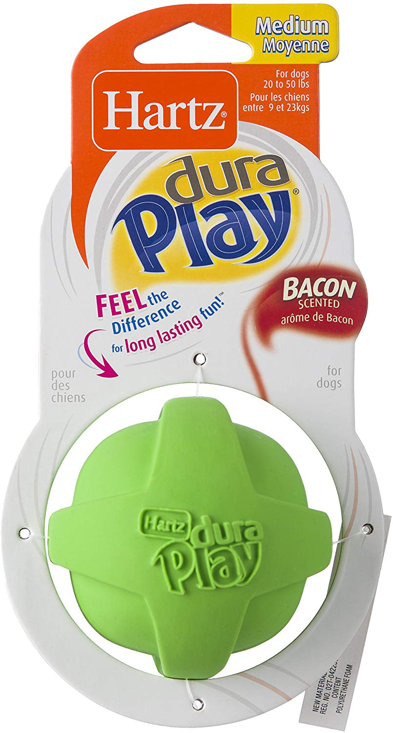 Hartz Dura Play Ball Dog Latex Squeaky Toy Fetch Assorted