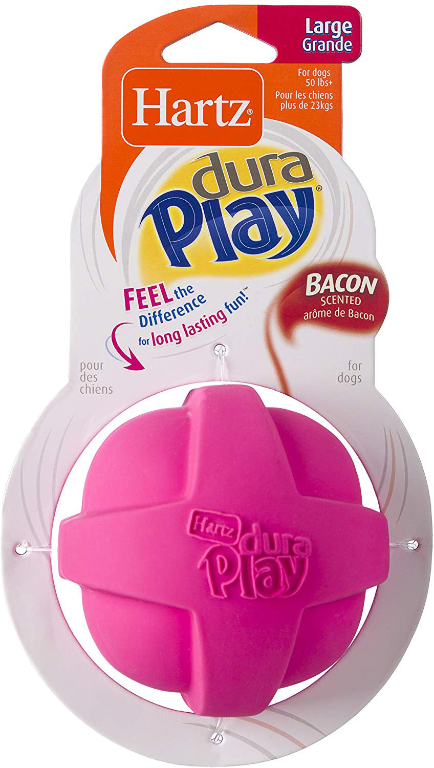Hartz Dura Play Ball Dog Latex Squeaky Toy Fetch Assorted
