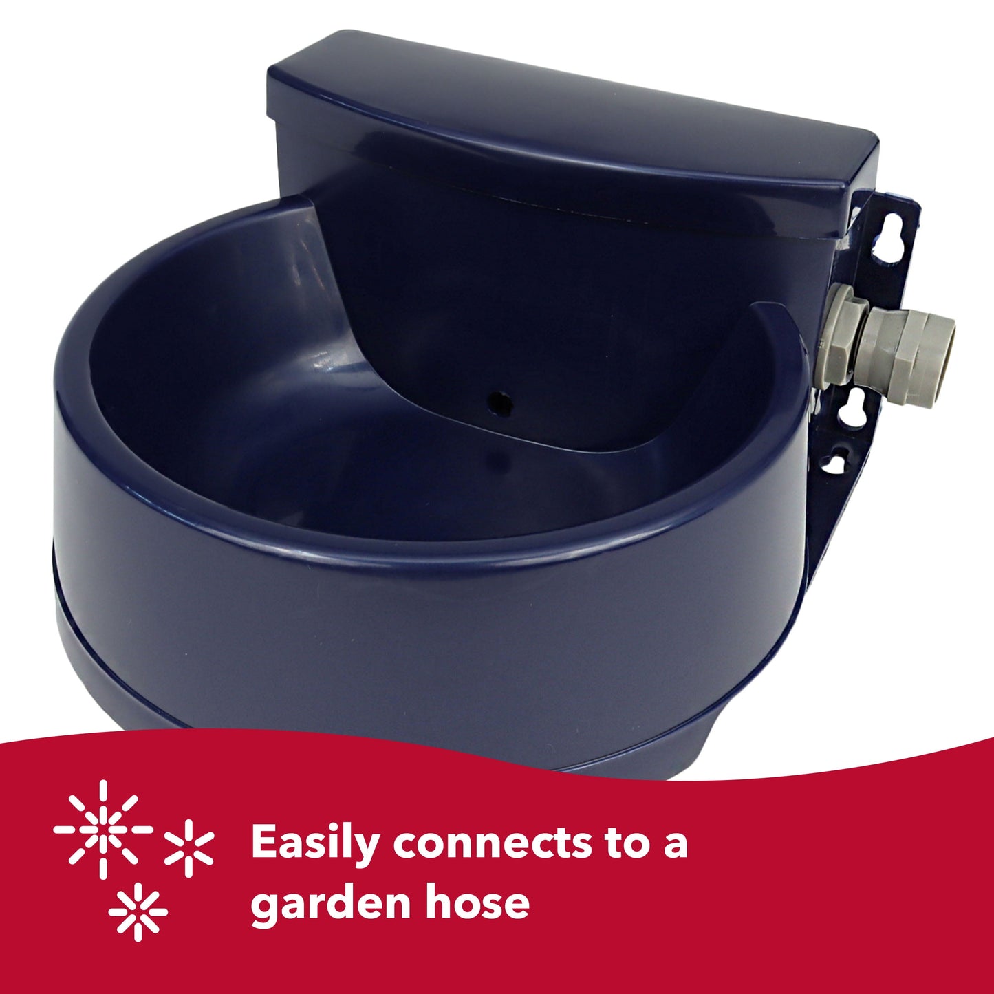Bergan Auto-Wata - Backyard & Patio Automatic Water Bowl - Navy - 1.5 Qts / 48 Oz