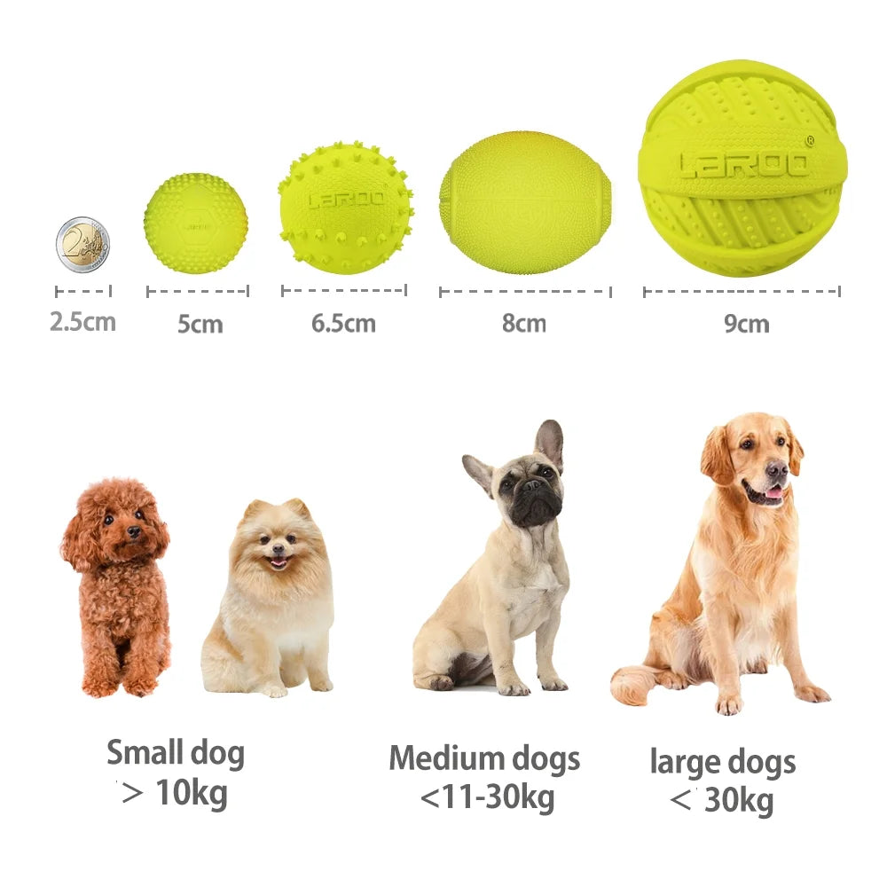 Squeaky Dog Ball, Interactive Dog Toys for Boredom, Non-Toxic Bpa-Free, Ultra Durable Natural Rubber Training Squeaky Pet Toys for Large Medium Small Dogs