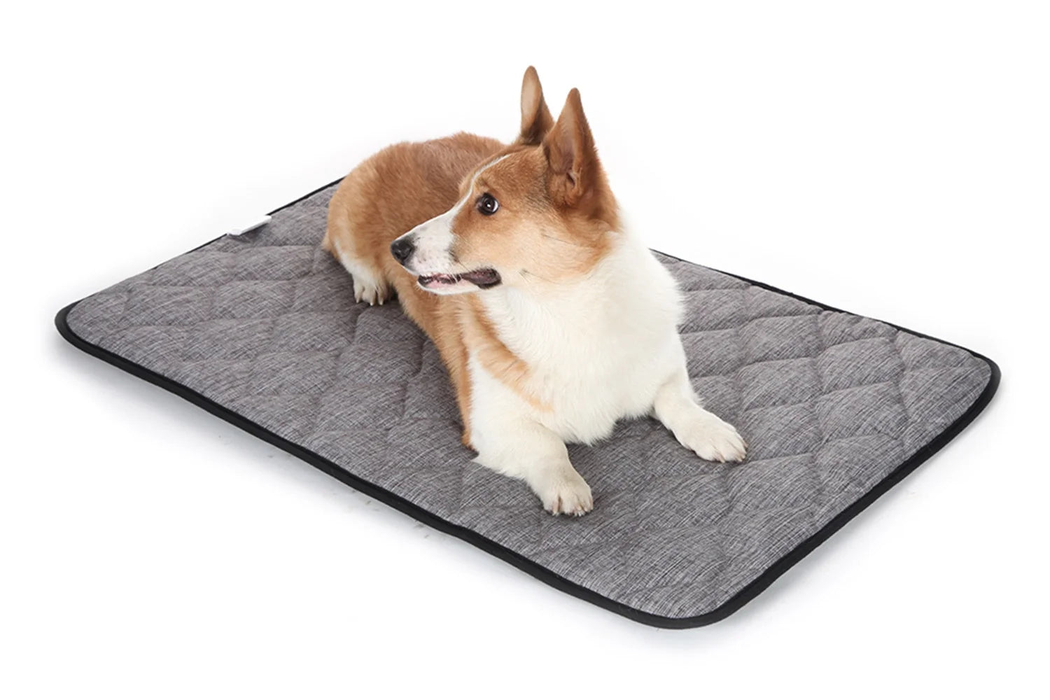 Dog Bed Crate Mat Grey Kennel Pad | Washable Orthopedic Pillow Pet Beds Cushion Padding Bolster