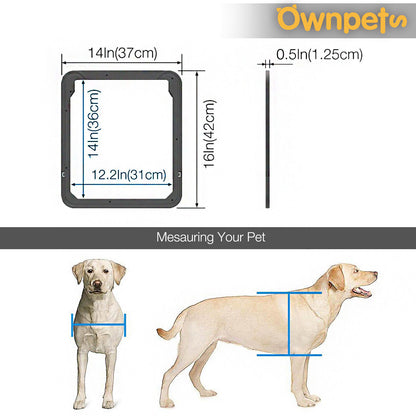 Dog Cat Magnetic Flap Screen Door Pet Puppy Magnetic Lockable Entry Gate Frame