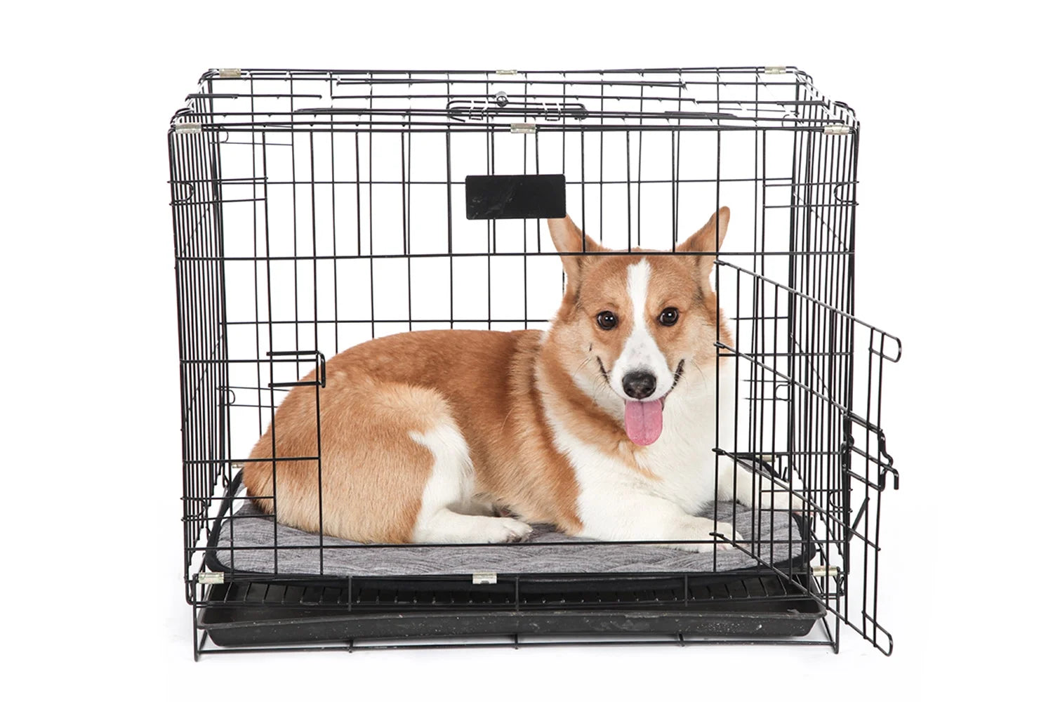 Dog Bed Crate Mat Grey Kennel Pad | Washable Orthopedic Pillow Pet Beds Cushion Padding Bolster