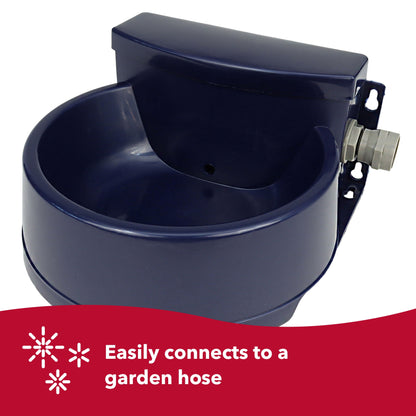 Bergan Auto-Wata - Backyard & Patio Automatic Water Bowl - Navy - 1.5 Qts / 48 Oz