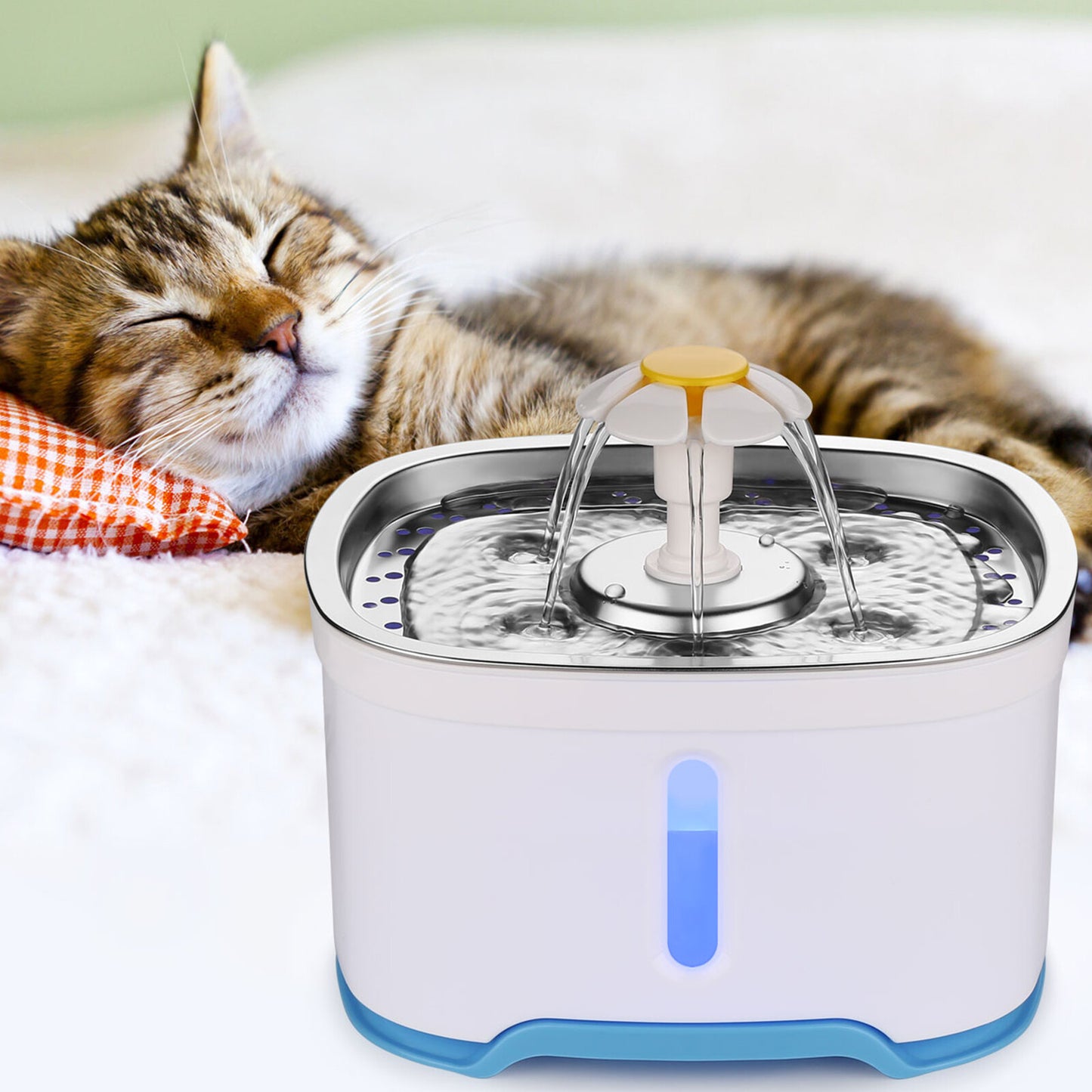Automatic Pet Cat Dog Water Fountain Pump 2.5L Water Drinking Bowl Dispenser