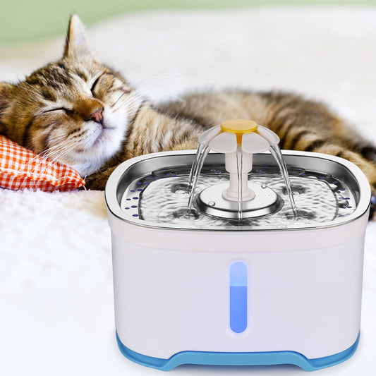 Automatic Pet Cat Dog Water Fountain Pump 2.5L Water Drinking Bowl Dispenser
