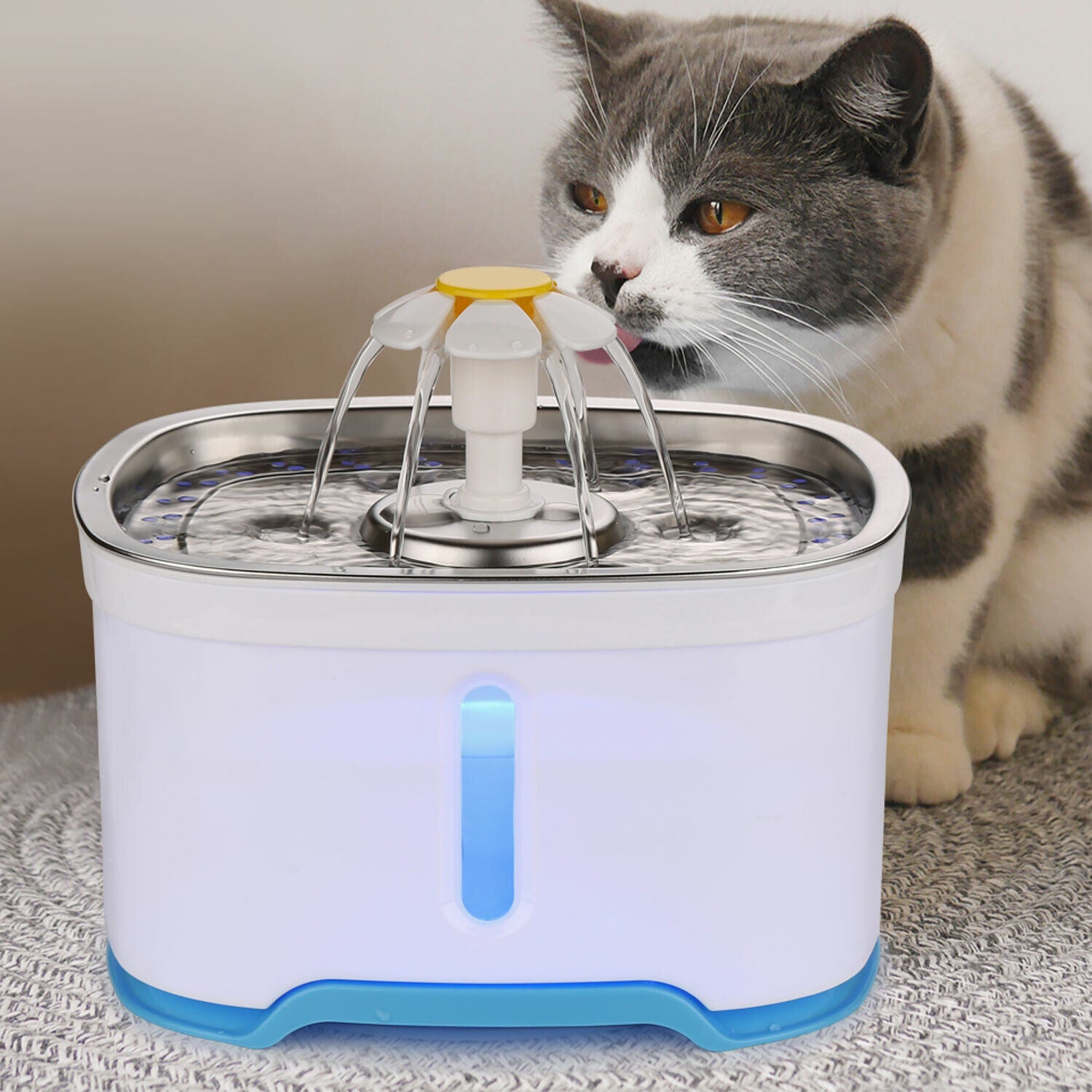 Automatic Pet Cat Dog Water Fountain Pump 2.5L Water Drinking Bowl Dispenser
