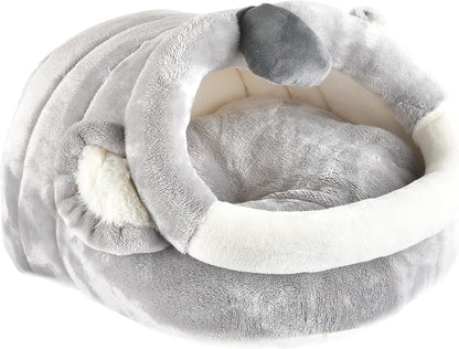 Small Animal Bed House with Bed Mat, Lovely Design and Super Soft & Warm, Made for Rabbit, Guinea Pig, Hamsters & Bunny (Koala)